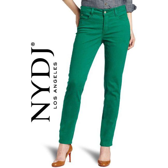 NWT - NYDJ 'Alisha' Fitted Ankle Jeans in Emerald -Size 12 US or 16 AU - Jean Pool
