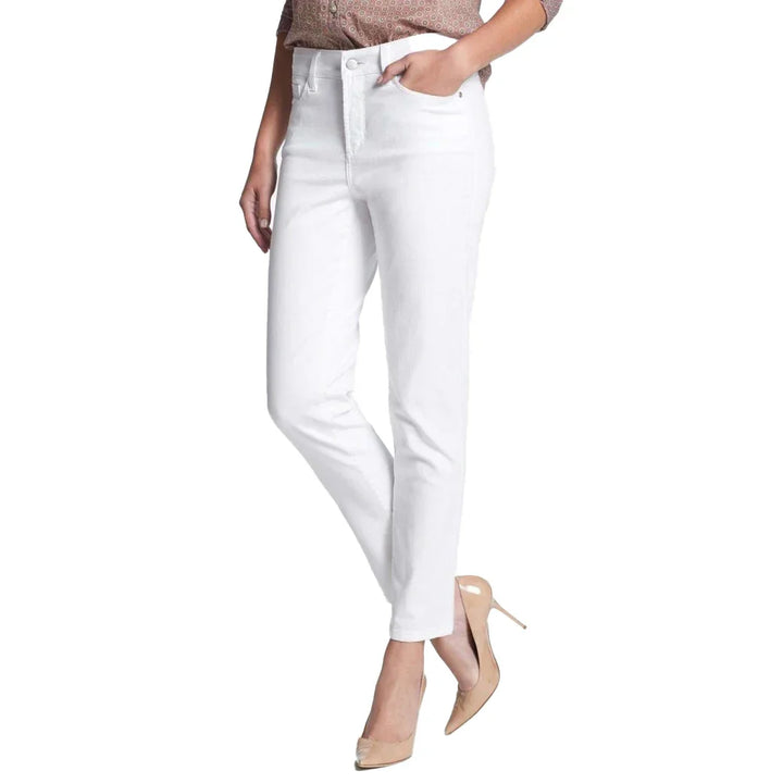 NYDJ Lift & Tuck 'Ankle' White Stretch Jeans -Size 6 US or 10 AU