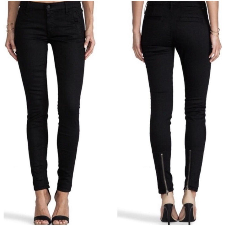 Mother + Freya 'Welt Zip Muse' Black Stretch Jeans - Size 27 - Jean Pool