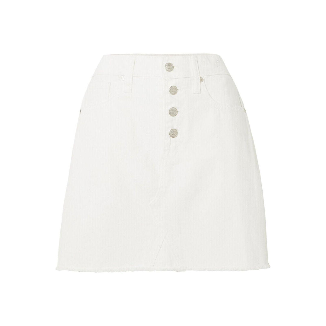 NWT- Madewell White Rigid Denim A Line Skirt - Size 31 - Jean Pool