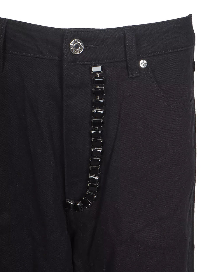 NWT - Sandro Paris 'Andy' Wide Leg Jewelled Jeans - Size 38