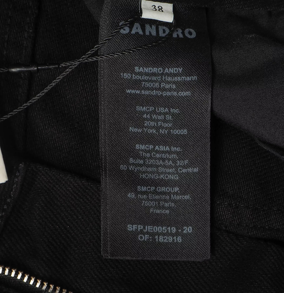 NWT - Sandro Paris 'Andy' Wide Leg Jewelled Jeans - Size 38