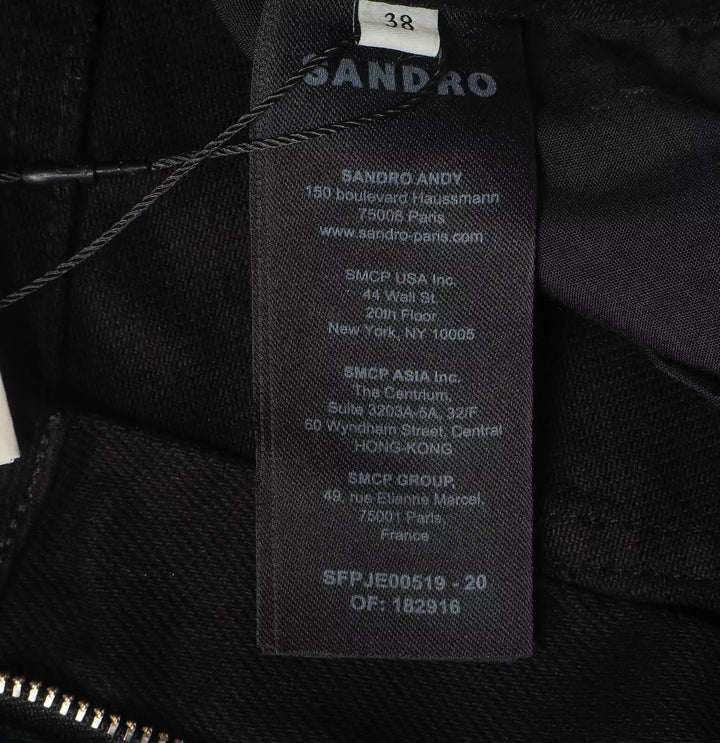 NWT - Sandro Paris 'Andy' Wide Leg Jewelled Jeans - Size 38