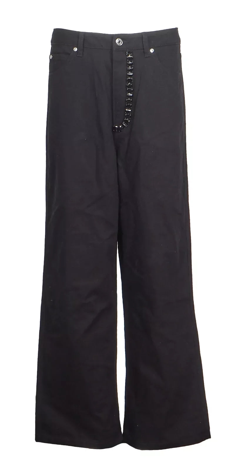 NWT - Sandro Paris 'Andy' Wide Leg Jewelled Jeans - Size 38