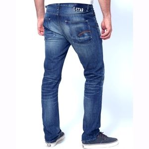 G Star Raw 'Yield Slim' Mens Distressed Jeans -Size 34