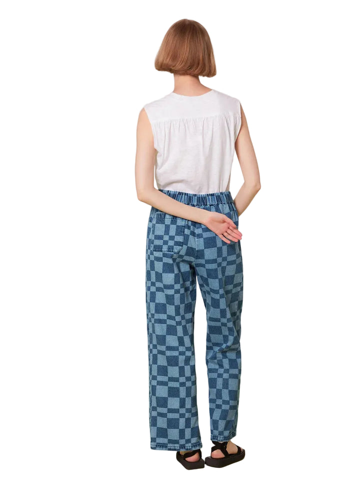NWT - Whistles Relaxed Checkerboard 'Billie Bleach' Jeans - Size 10