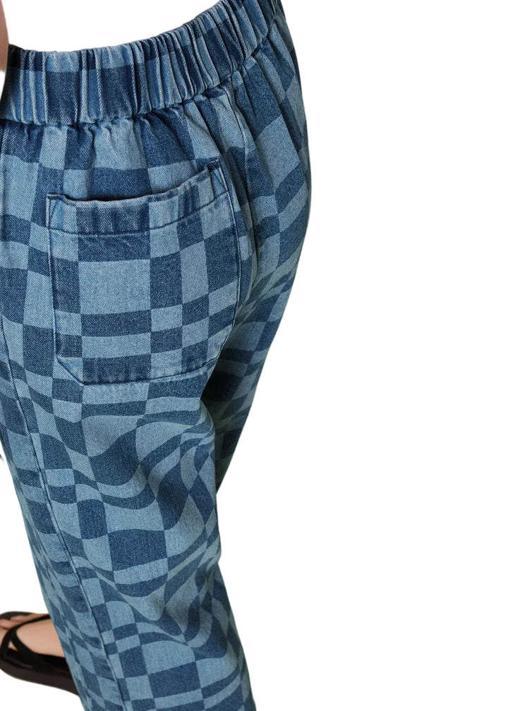 NWT - Whistles Relaxed Checkerboard 'Billie Bleach' Jeans - Size 10