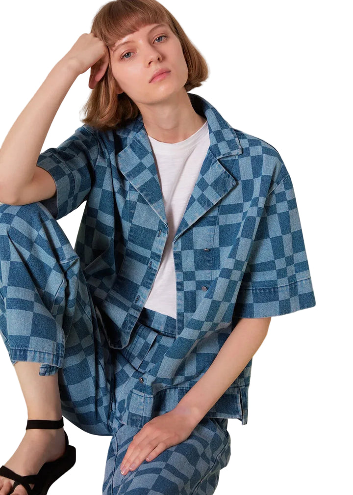 NWT - Whistles Checkerboard 'Billie Bleach' Shirt/Jacket - Size 10