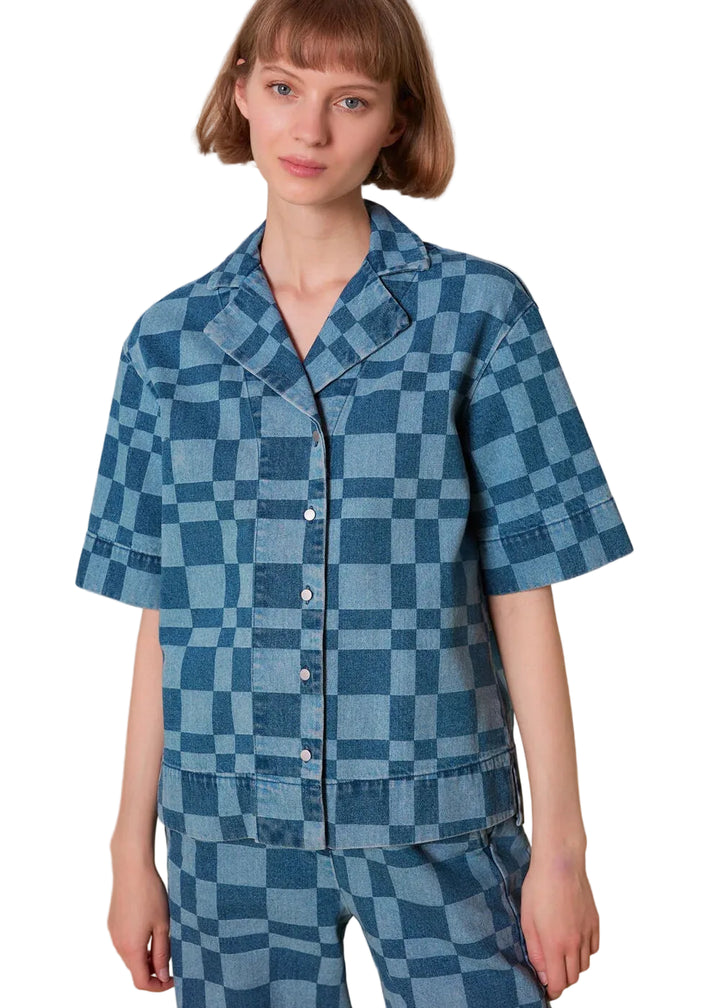 NWT - Whistles Checkerboard 'Billie Bleach' Shirt/Jacket - Size 10