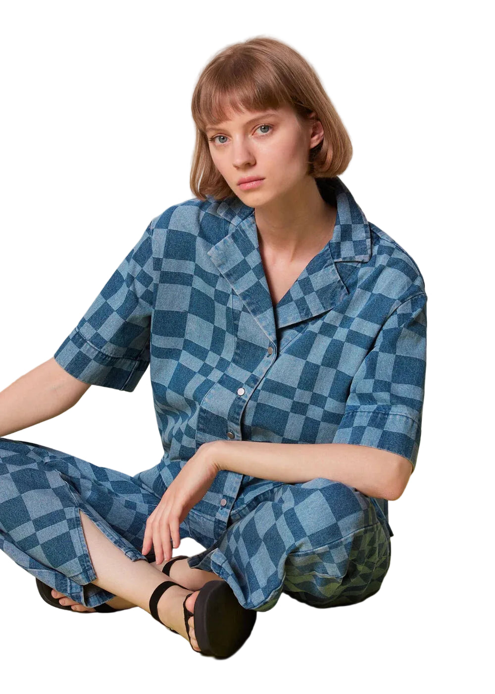 NWT - Whistles Checkerboard 'Billie Bleach' Shirt/Jacket - Size 10