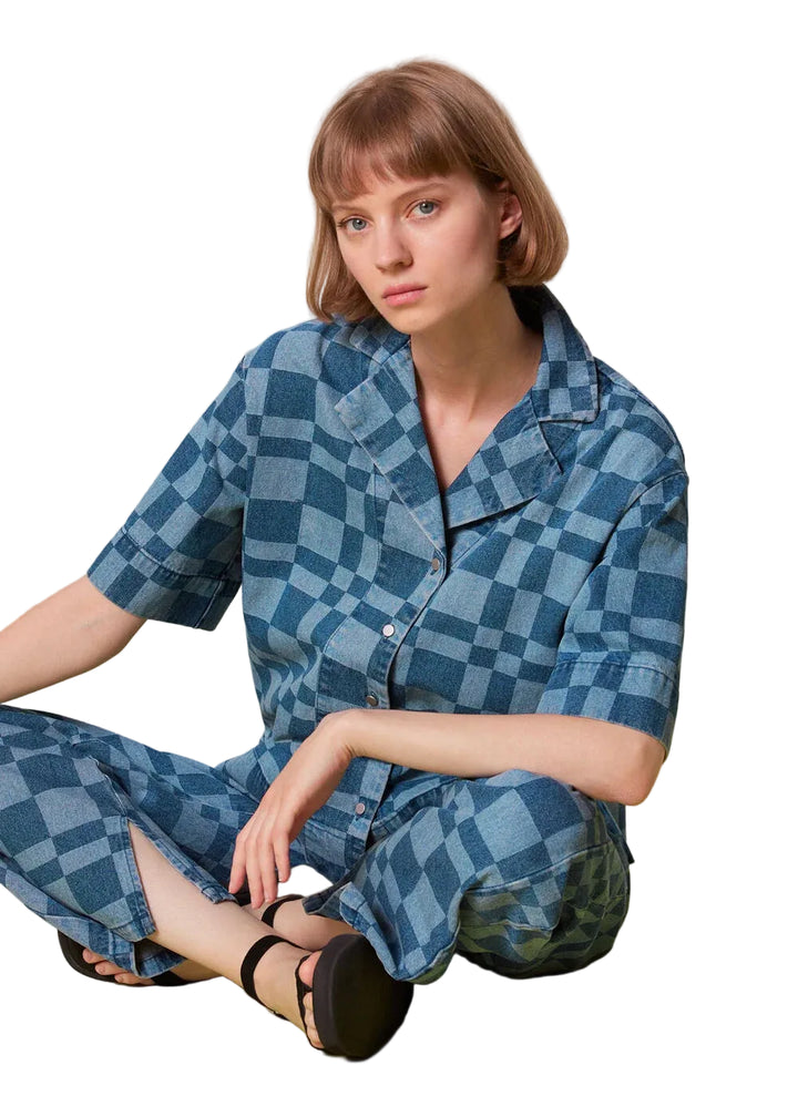 NWT - Whistles Checkerboard 'Billie Bleach' Shirt/Jacket - Size 10
