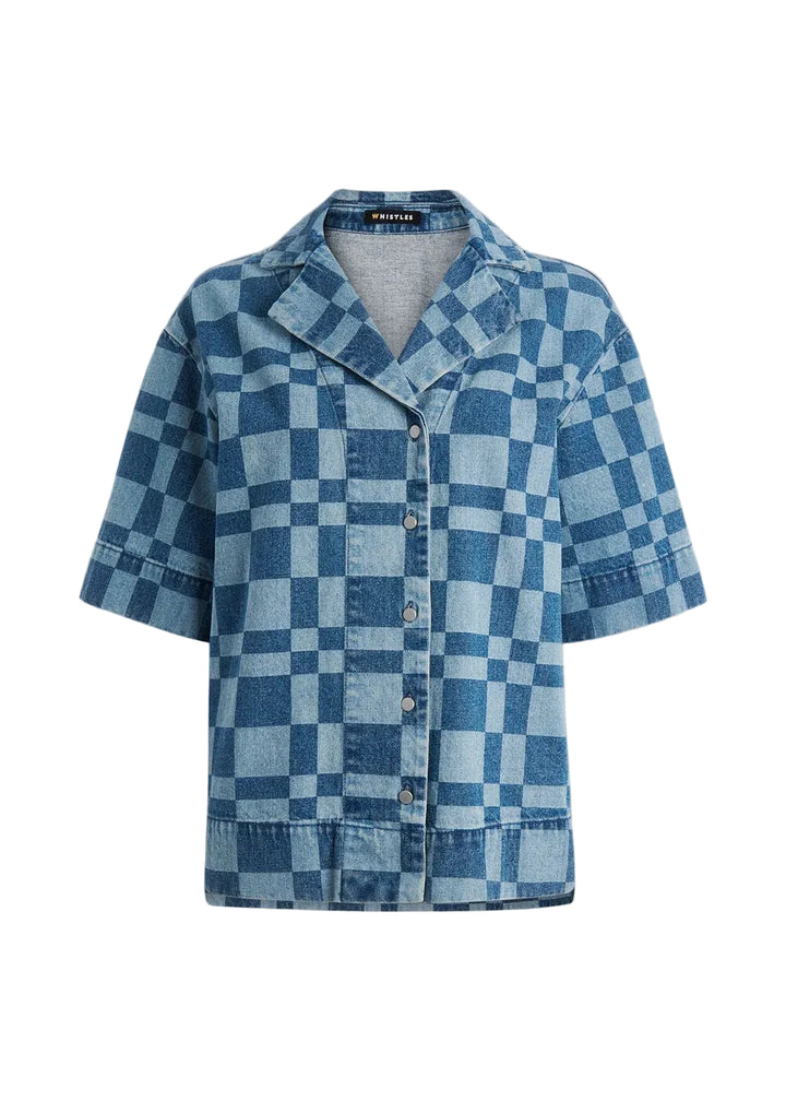 NWT - Whistles Checkerboard 'Billie Bleach' Shirt/Jacket - Size 10