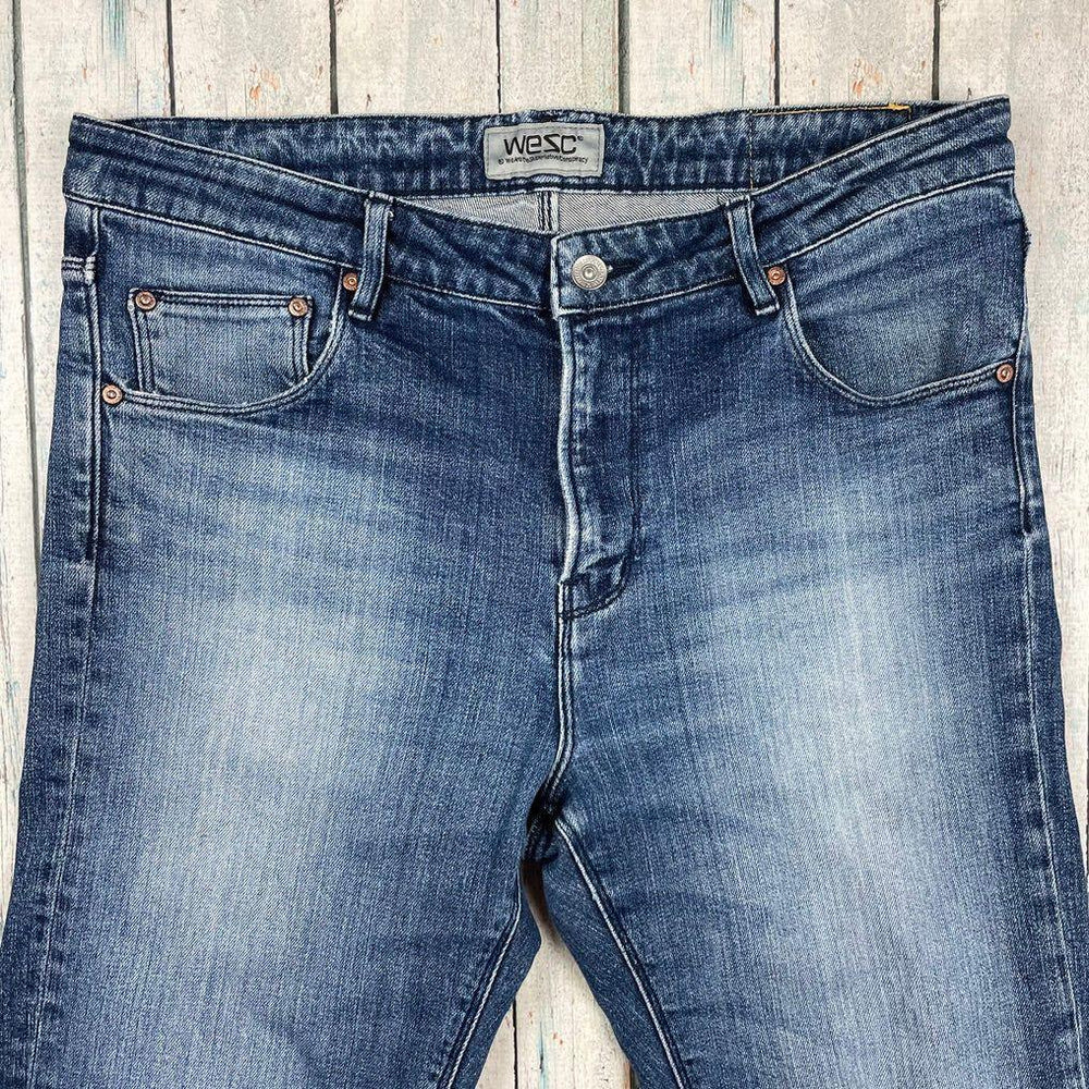 WEZC Superlative Conspiracy Mens Slim Fit Jeans- Size 34 - Jean Pool