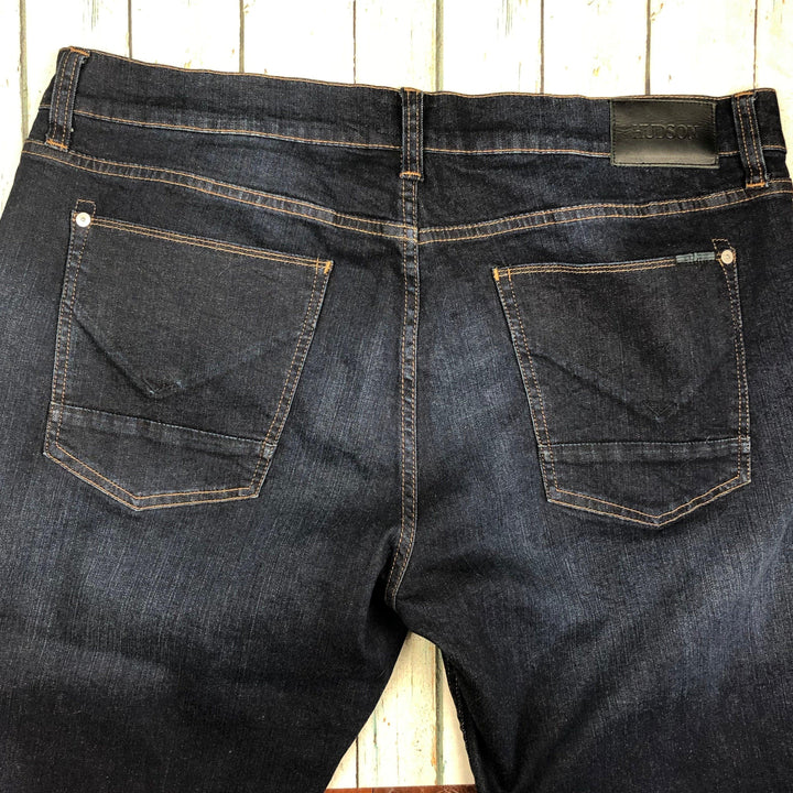 Hudson Mens 'Blake Slim' Dark Wash Stretch Jeans - Size 38-Jean Pool