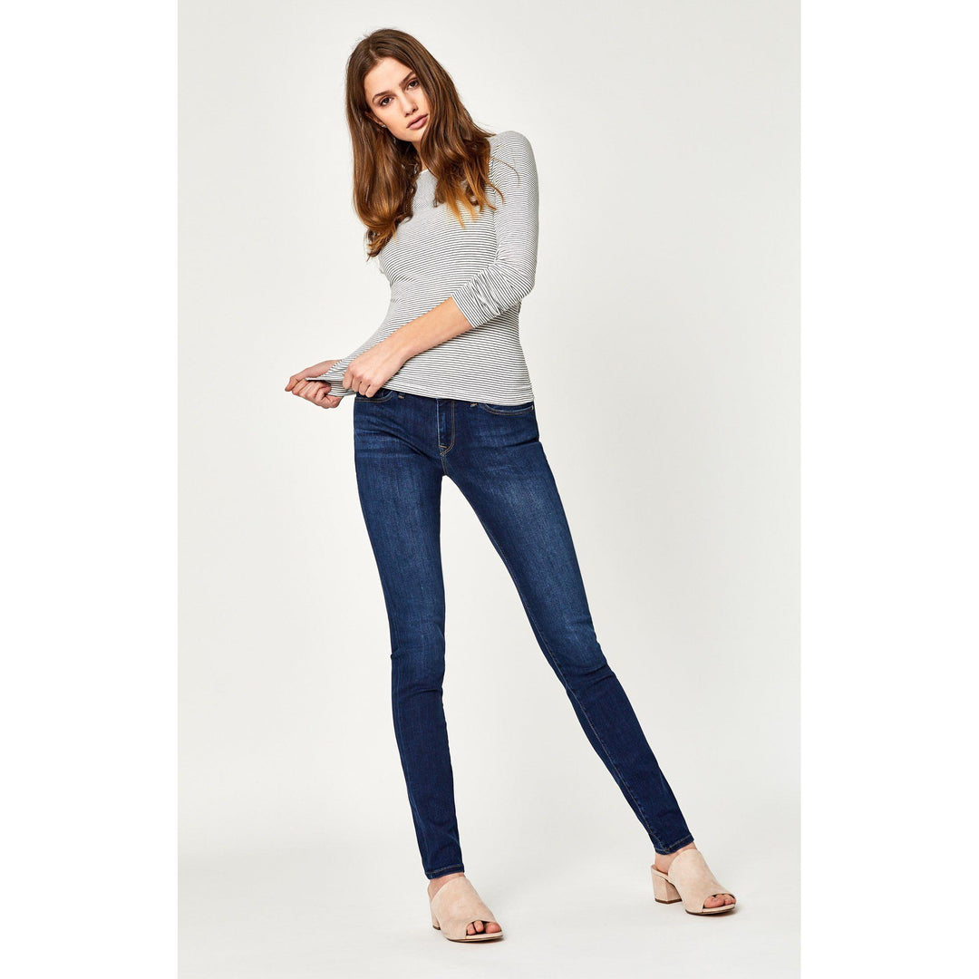 NWT - Mavi White Edge 'Alexa' Ladies Mid Rise Skinny Jeans -Size 24/34 - Jean Pool