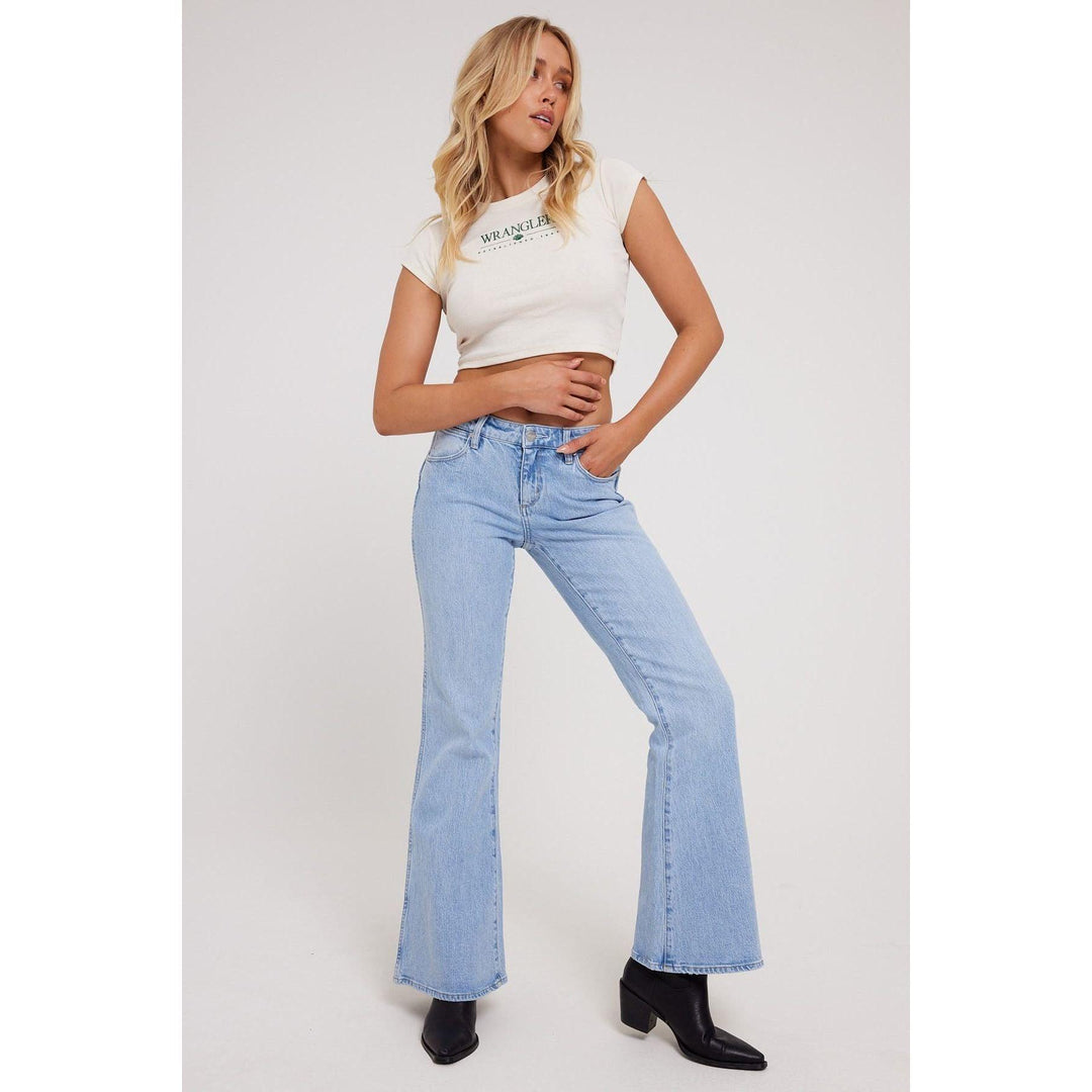 NWT- Wrangler Low Rise 'Lou Lou Bells' 70's Style Flared Jeans - Size 8 - Jean Pool