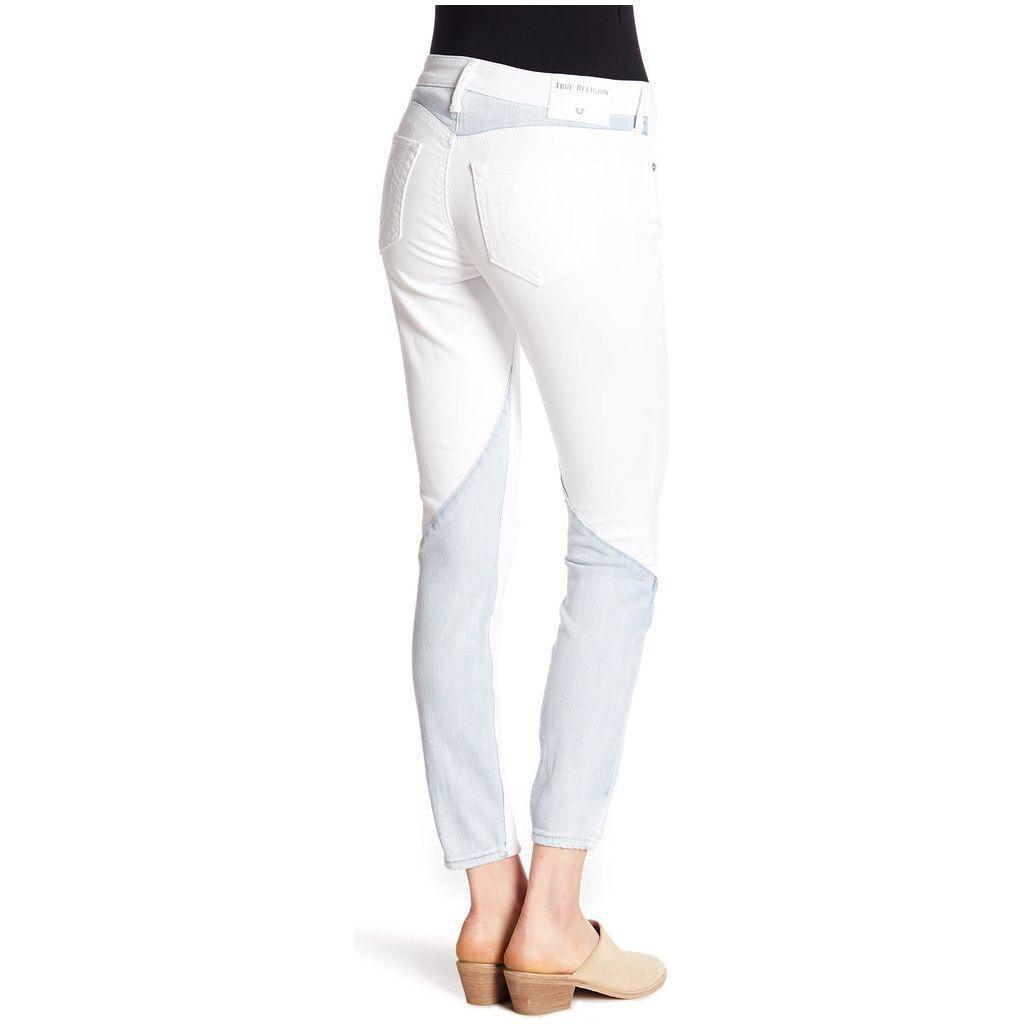 NWT - True Religion 'Jennie' Curvy Skinny White Panelled Jeans- Size 27 - Jean Pool