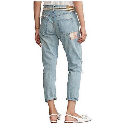 NWT-Ralph Lauren 'Avery Boyfriend' Patchwork Denim Jeans - Size 27 - Jean Pool