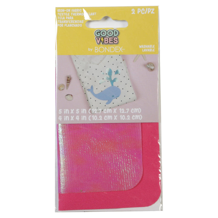 Good Vibes by Bondex 'Iridescent/Hot Pink' Iron on Mending/Design Kit - Mending is better than ending! - Jean Pool