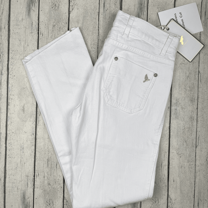 NWT- MIH 'Oslo' White Mid Rise Slim Leg Jeans- Size 28 - Jean Pool