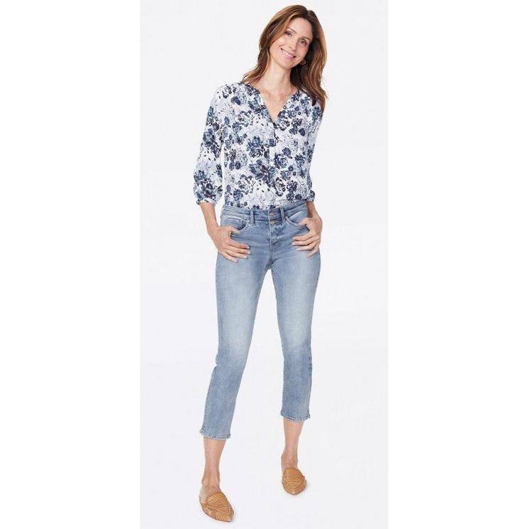 NWT - NYDJ 'Sheri Slim ' Ankle Mock Fly Jeans in Biscayne -Size 8US or 12 AU - Jean Pool