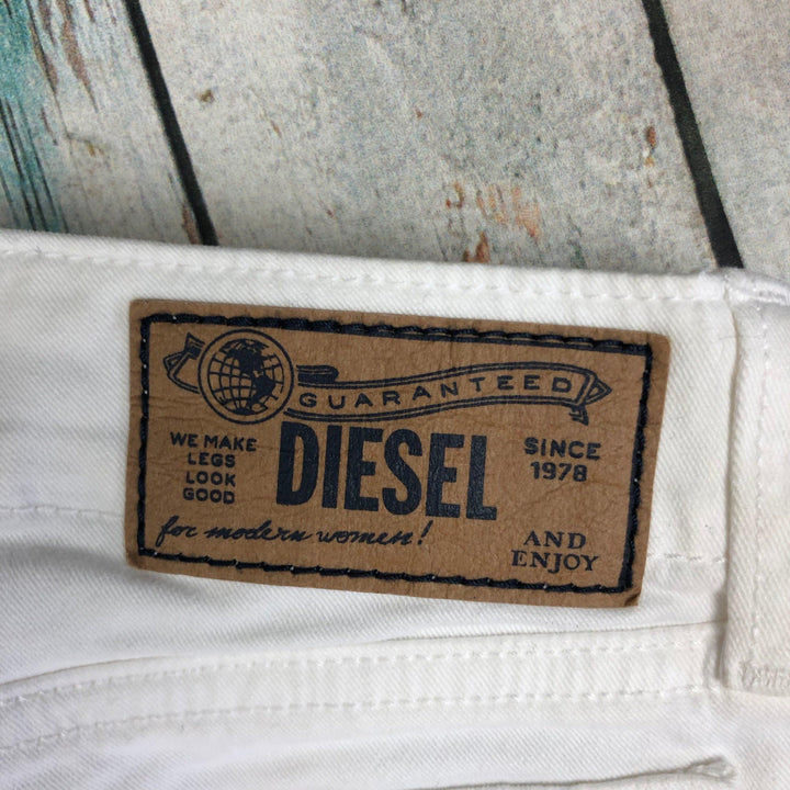 NWT - Diesel 'Speedjegg' Girls White Skinny Jeans - Size 8Y-Jean Pool