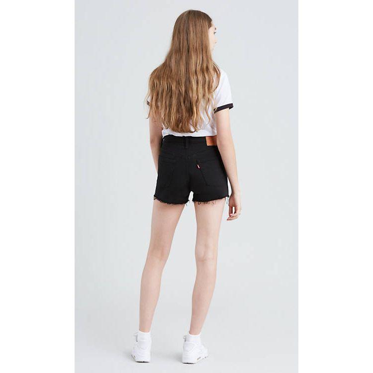 NWT - Levis Premium Black 501 Distressed Denim Shorts - Size 30 - Jean Pool