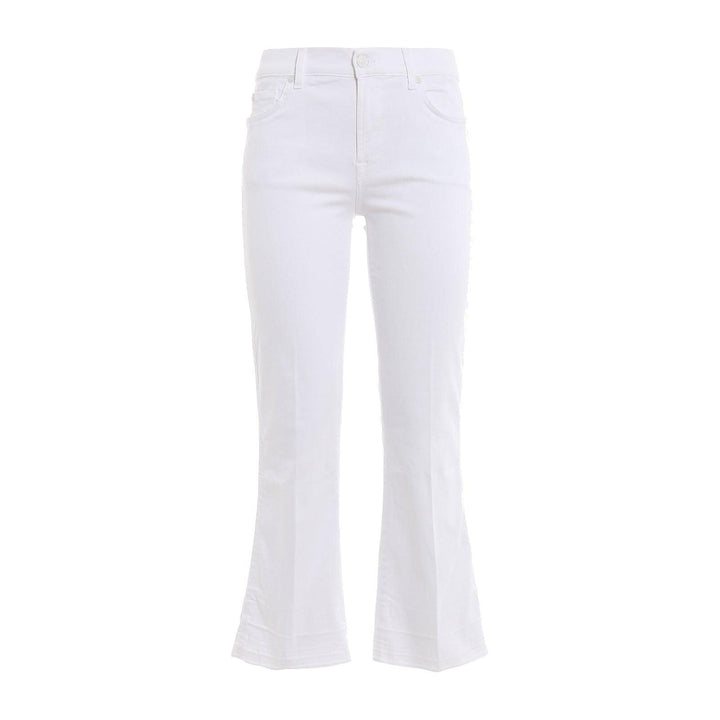 NWT- 7 for all Mankind 'Cropped Boot Unrolled' Slim Illusion White Jeans Size- 25 - Jean Pool