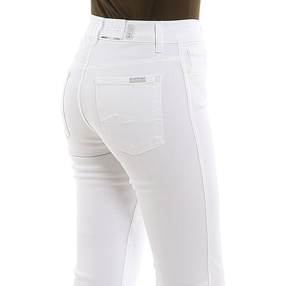 NWT- 7 for all Mankind 'Cropped Boot Unrolled' Slim Illusion White Jeans Size- 25 - Jean Pool