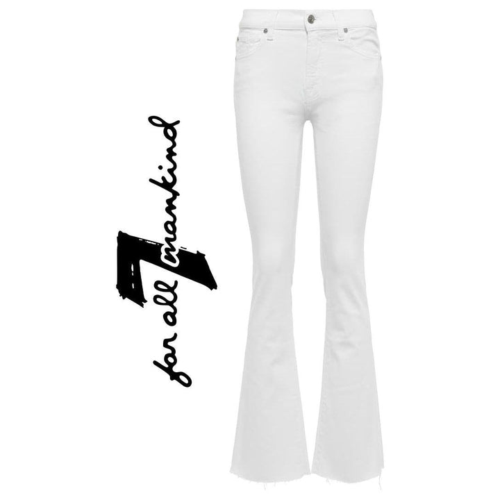 NWT- 7 for all Mankind 'Charlize' the Flared Bootcut White Jeans Size- 32 - Jean Pool