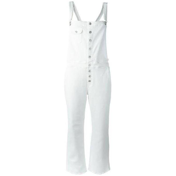 NWT- 7 for all Mankind 'The Crop Overall' in Authentic White- Size M - Jean Pool