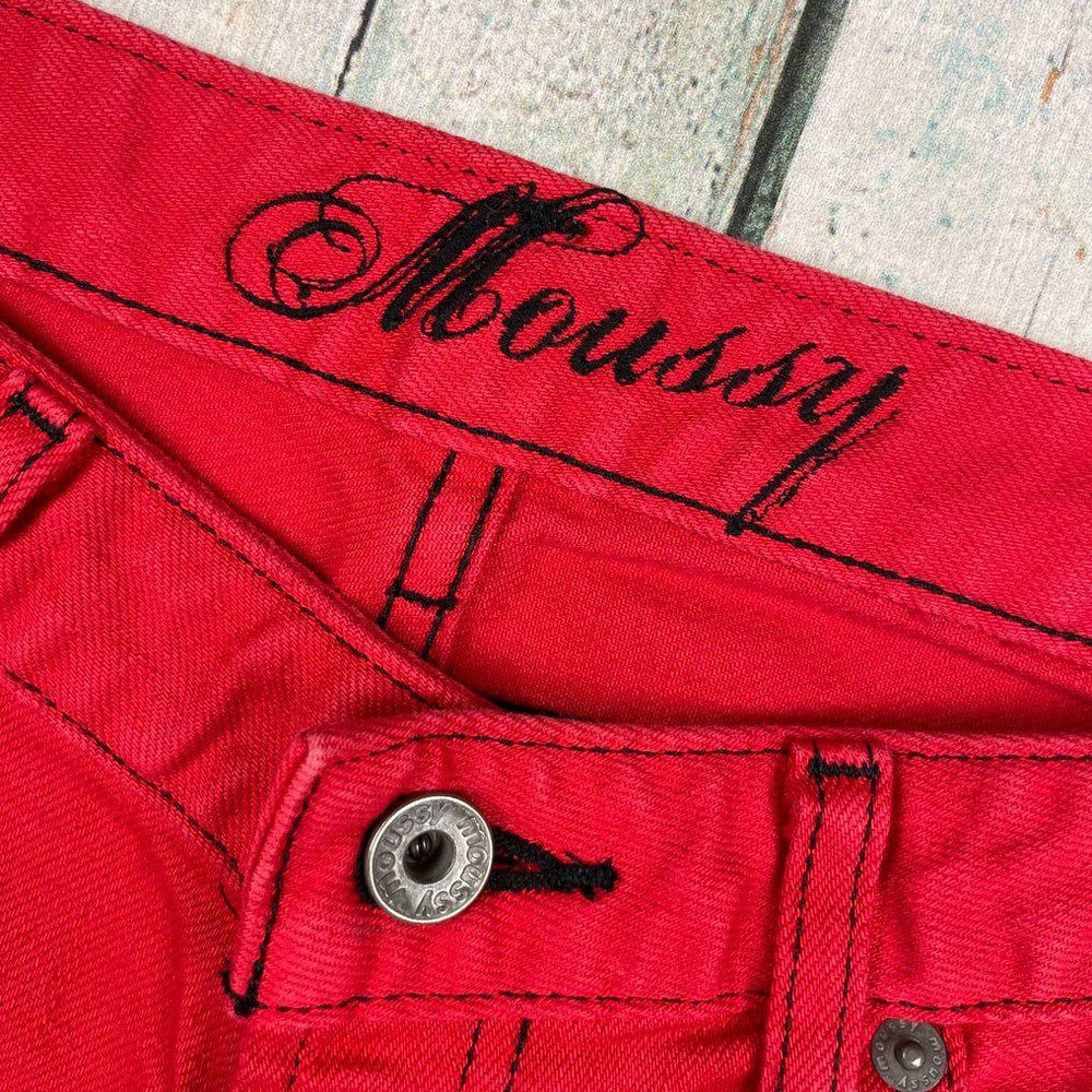 Moussy Japan Red Denim Slim Fit Jeans- Size 25 - Jean Pool