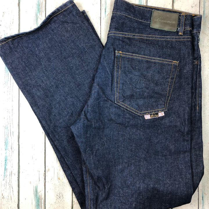 NEW - Bensimon Just Kidding Mens Denim 'Thats Right' Straight Leg Jeans - Size 38-Jean Pool