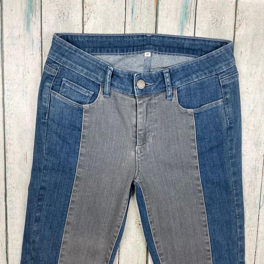 Frame Denim Panelled Skinny Jeans-Size 27 - Jean Pool