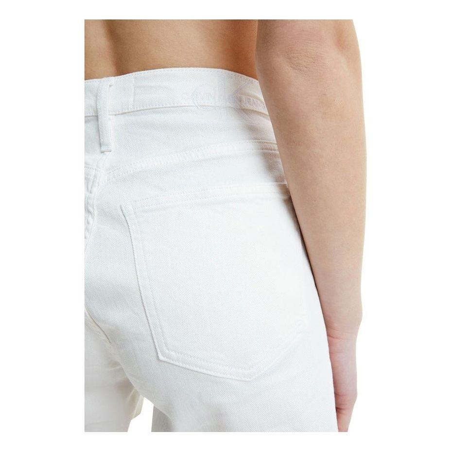 NWT - Calvin Klein 'Mom Jean Shorts' High Rise White Denim Shorts - Size 29" - Jean Pool
