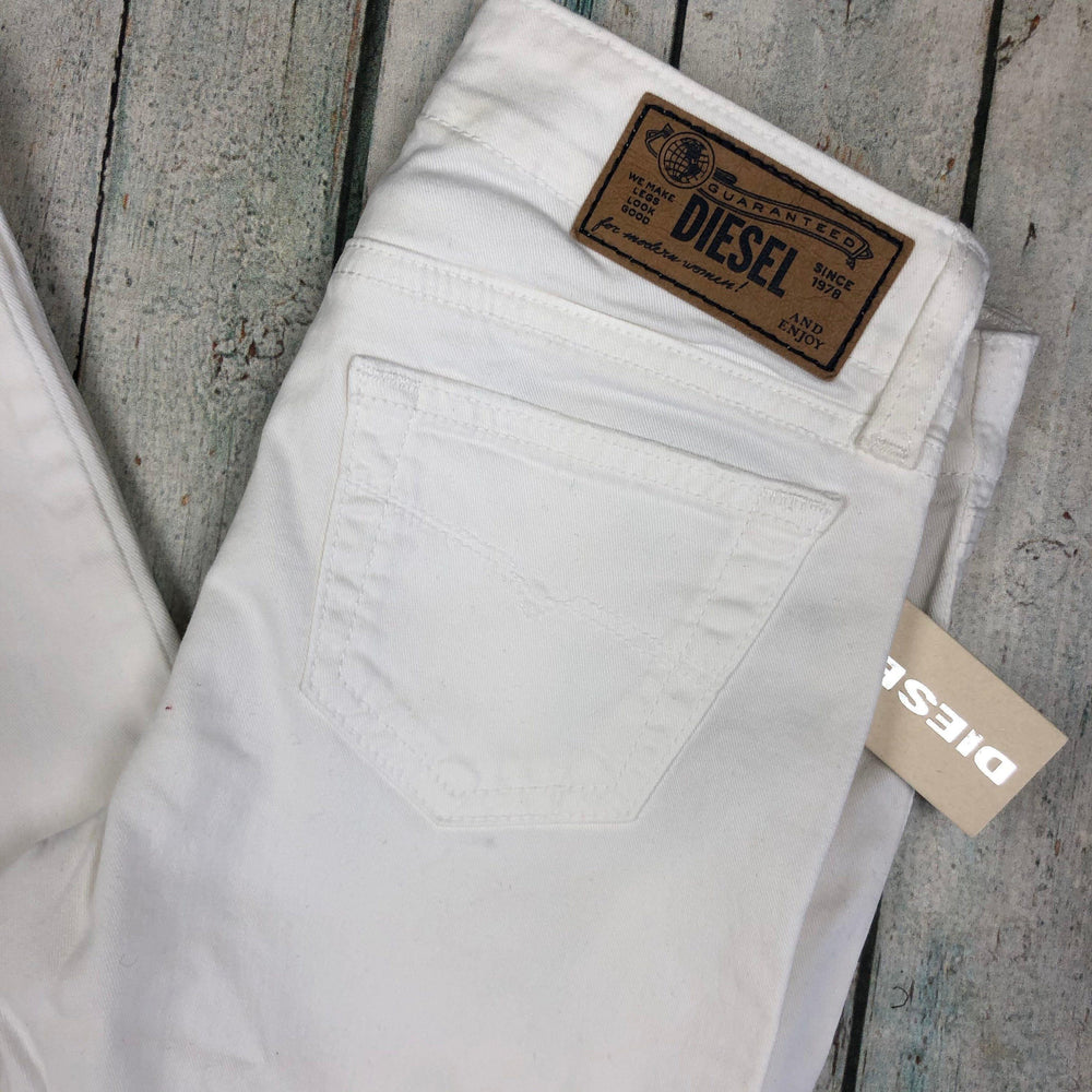 NWT - Diesel 'Speedjegg' Girls White Skinny Jeans - Size 8Y-Jean Pool