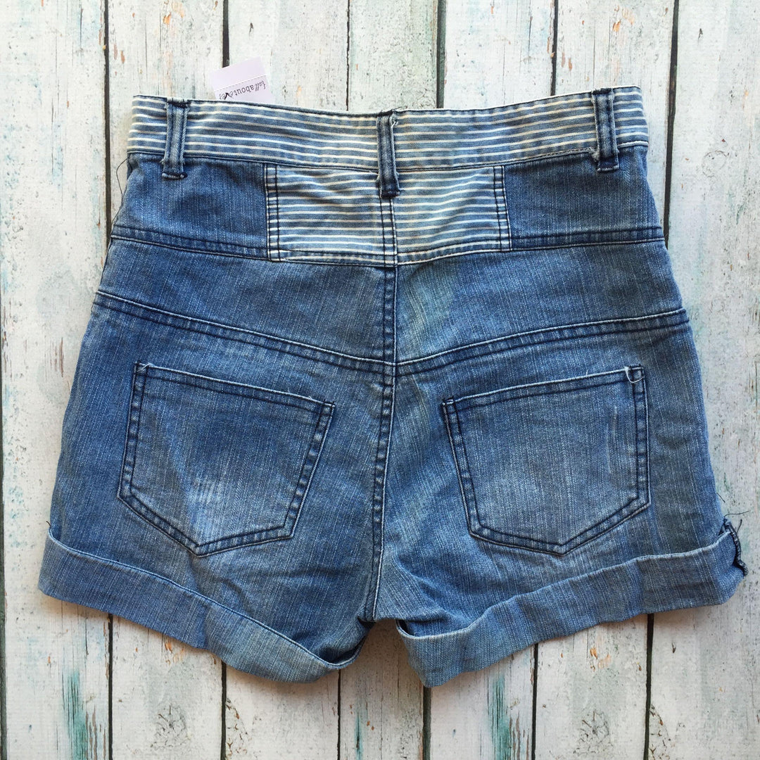 NWT - All About Eve High Top Shorts - Size 8-Jean Pool
