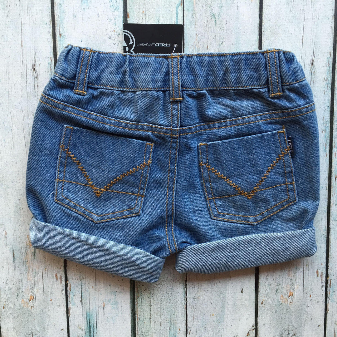 NWT - Fred Bare Denim Turn Up Shorts - Size 0-Jean Pool