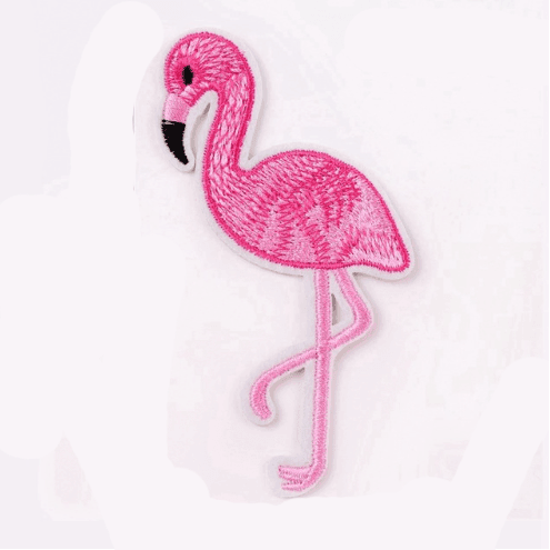 Flamingo - Embroidered Cloth Patch-Jean Pool