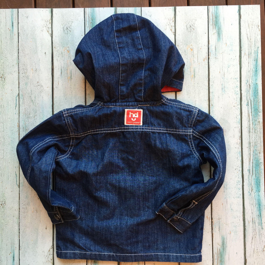 Havoc Denim Lined Hoodie - Size 3-Jean Pool