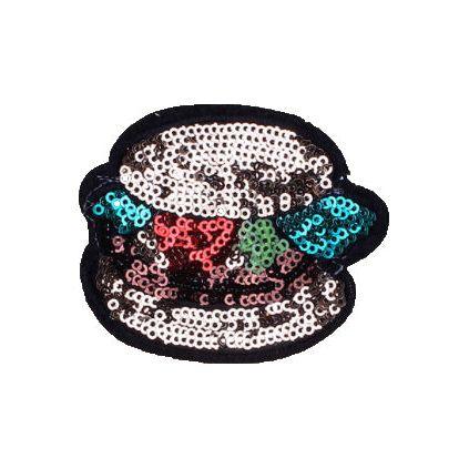 Hamburger- Embroidered Sequin Patch-Jean Pool