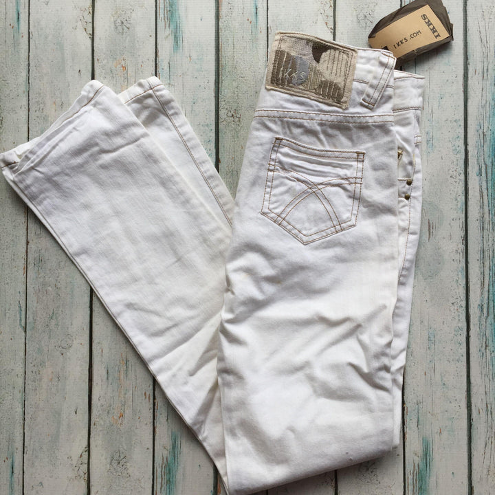 NWT - IKKS White Low Rise Skinny Jeans- Size 24-Jean Pool