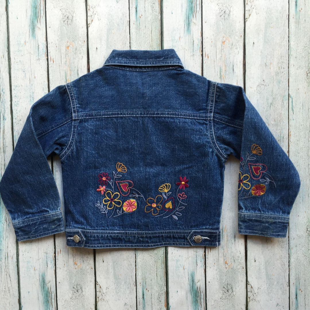 Guess Embroidered Girls Denim Jacket - Size 24M-Jean Pool