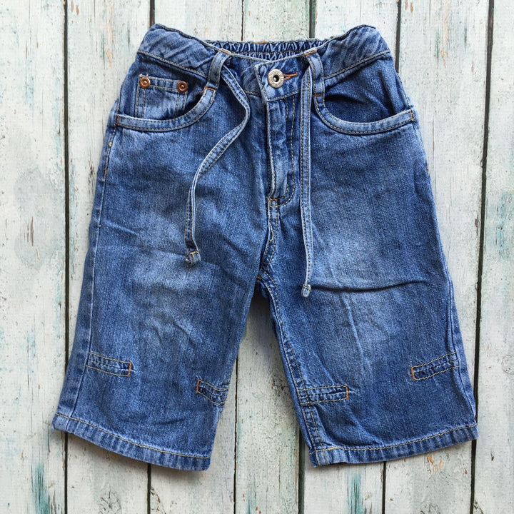 Seed Boys Long Denim Shorts - Size 1/2-Jean Pool