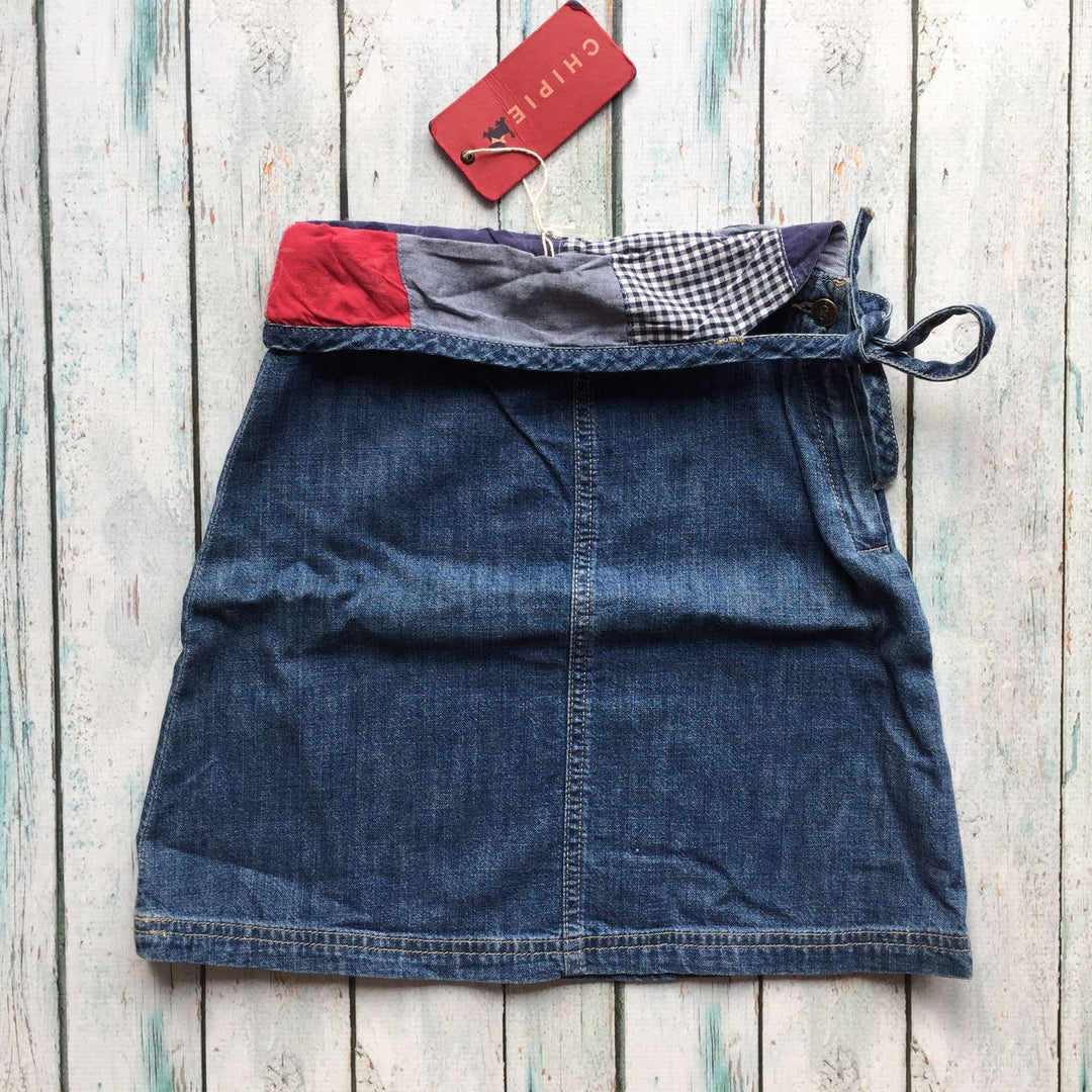 NWT - Chipie Fold over waist denim skirt- Size 8-Jean Pool