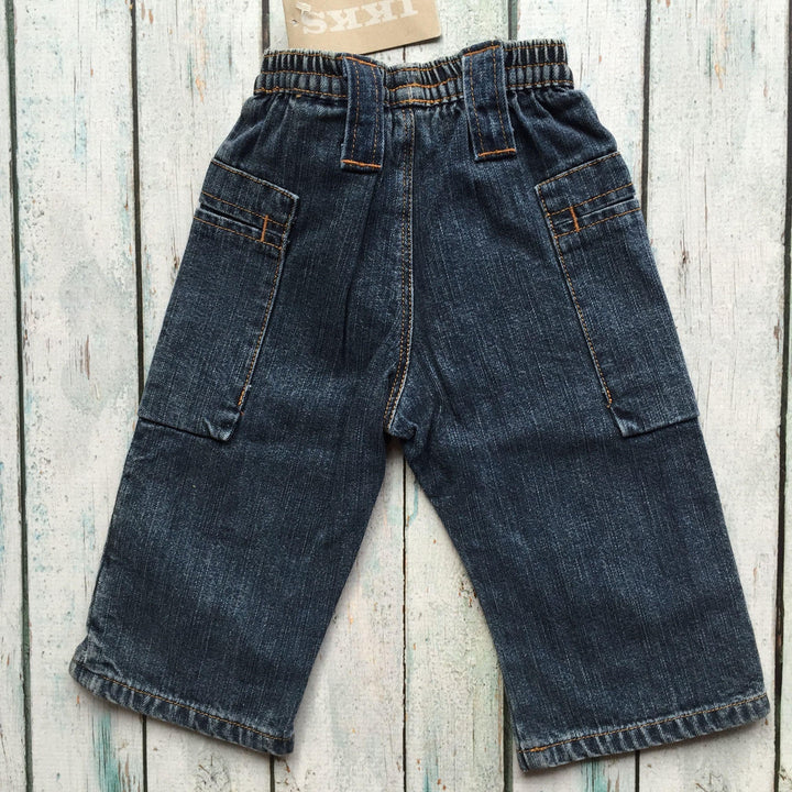 NWT - IKKS Hip pocket Pull on Boys Jeans - Size 3M-Jean Pool