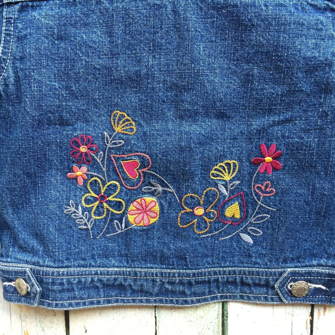 Guess Embroidered Girls Denim Jacket - Size 24M-Jean Pool