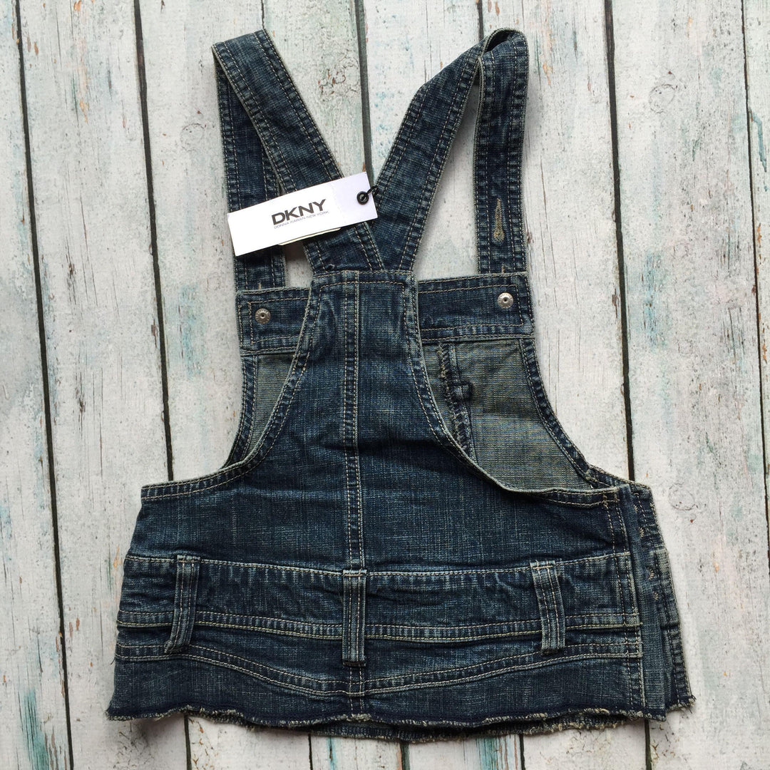 NWT - DKNY Overall Bib Style Denim Top - Size 10-Jean Pool