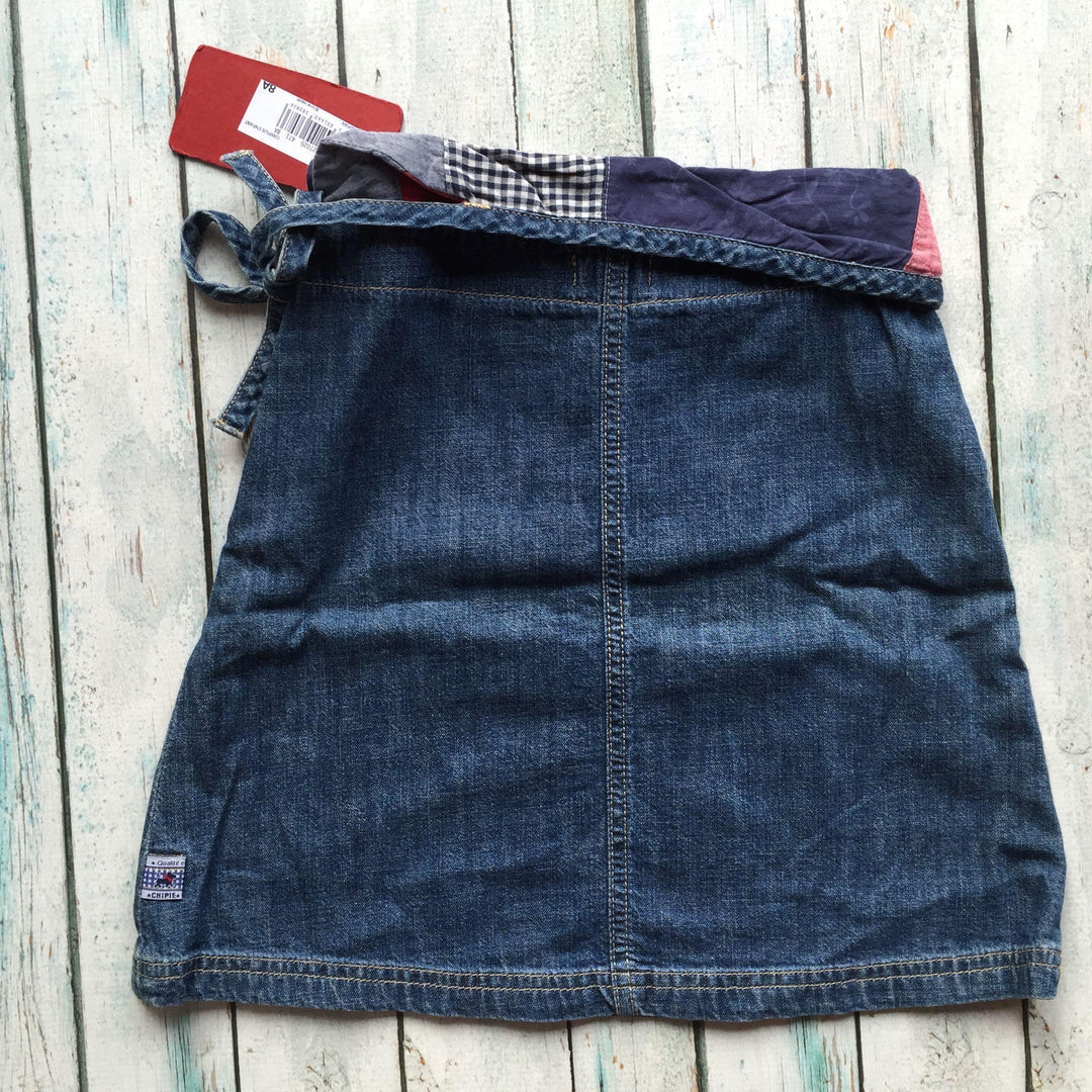 NWT - Chipie Fold over waist denim skirt- Size 8-Jean Pool