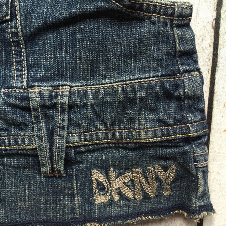 NWT - DKNY Overall Bib Style Denim Top - Size 10-Jean Pool